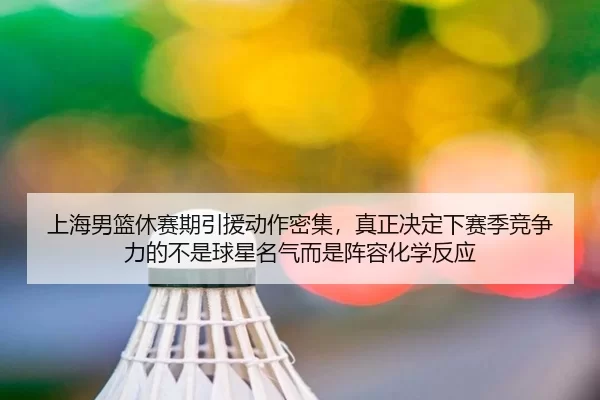 上海男篮休赛期引援动作密集，真正决定下赛季竞争力的不是球星名气而是阵容化学反应